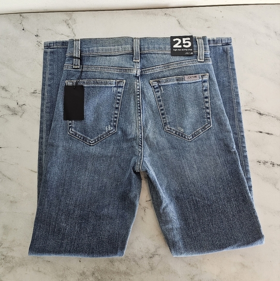 Joe's Jeans High Rise Skinny Crop Ankle Blue Jeans 25 NWT - Picture 6 of 9